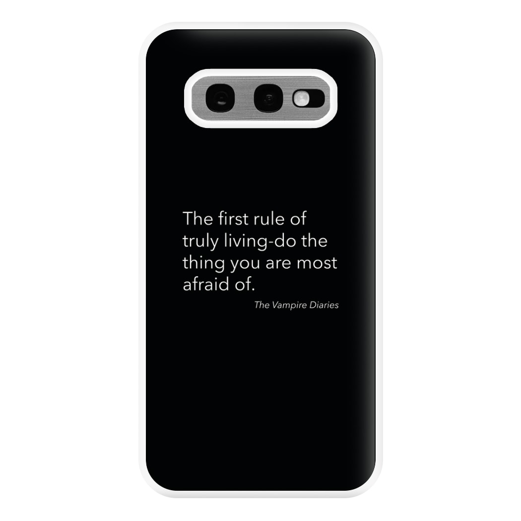 The First Rule Of Truly Living - VD Phone Case for Galaxy S10e