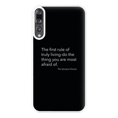 The First Rule Of Truly Living - VD Phone Case for Huawei P20 Pro