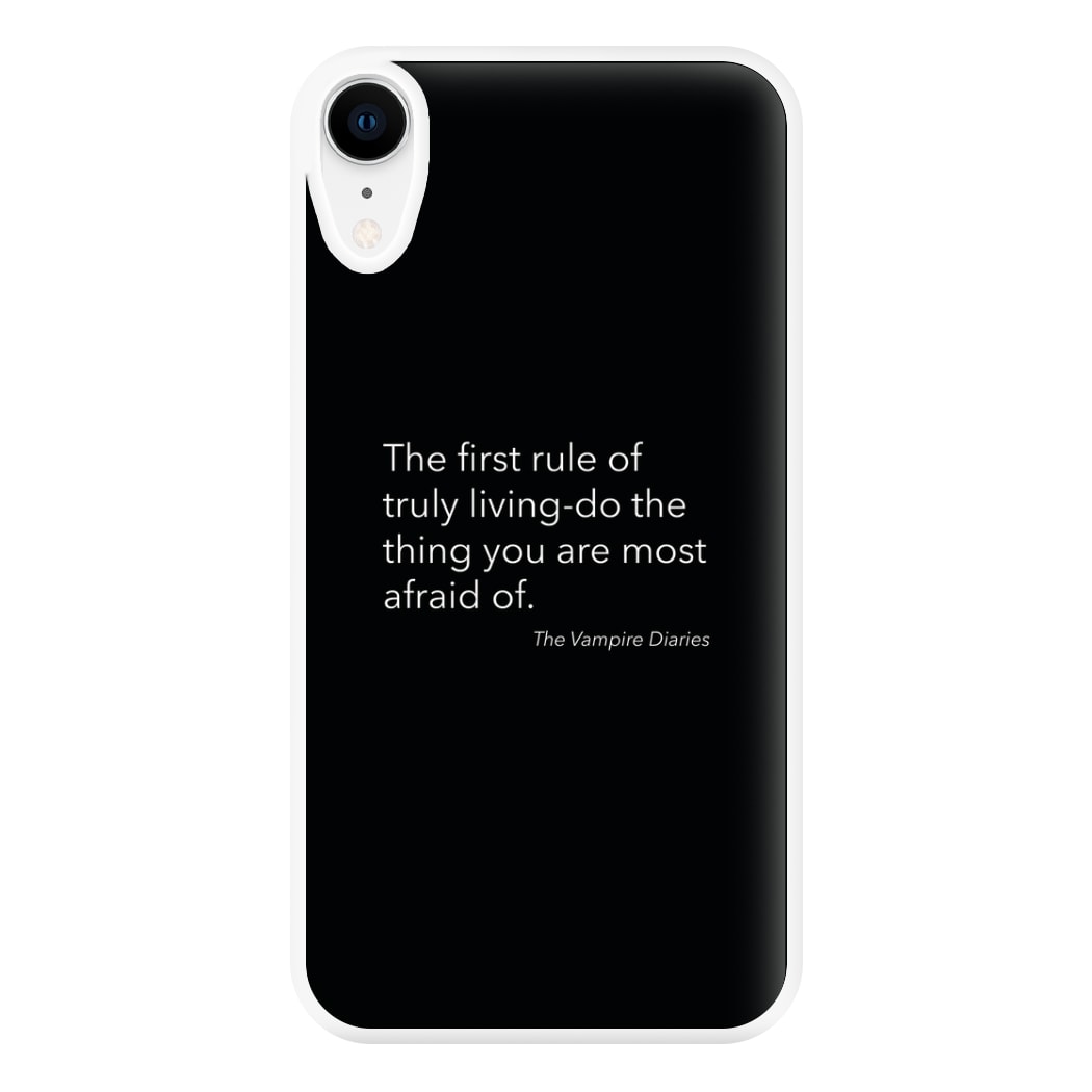 The First Rule Of Truly Living - VD Phone Case for iPhone XR