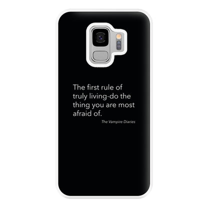 The First Rule Of Truly Living - VD Phone Case for Galaxy S9 Plus