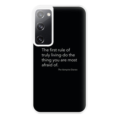 The First Rule Of Truly Living - VD Phone Case for Galaxy S20