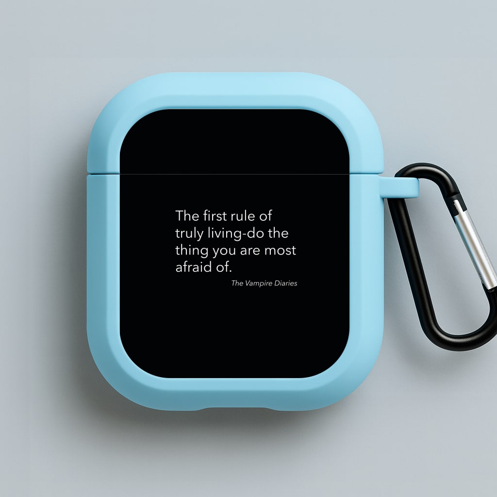 The First Rule Of Truly Living - VD Blue AirPods Case