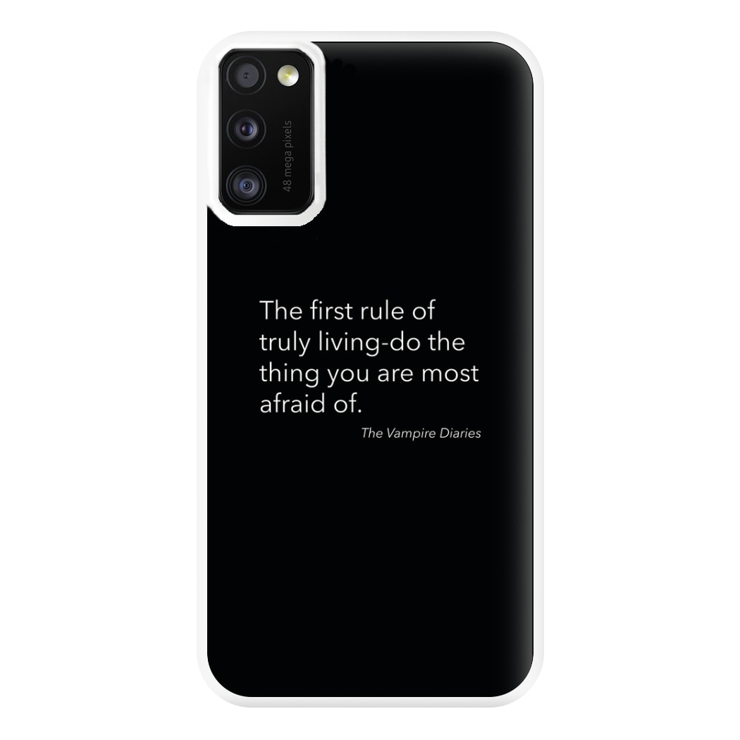 The First Rule Of Truly Living - VD Phone Case for Galaxy A41