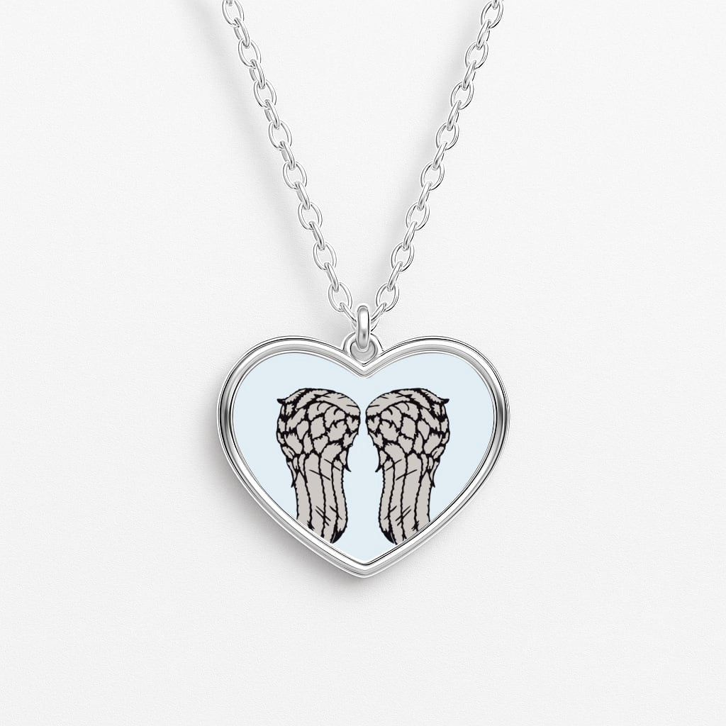 Daryl's Wings - TWD Heart Necklace