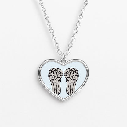 Daryl's Wings - TWD Heart Necklace