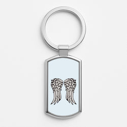 Daryl's Wings - TWD Silver Keyring