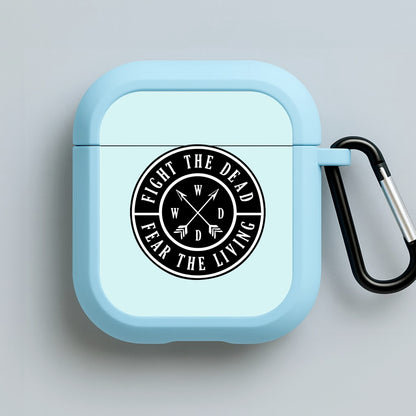 Fight The Dead, Fear The Living - TWD Blue AirPods Case