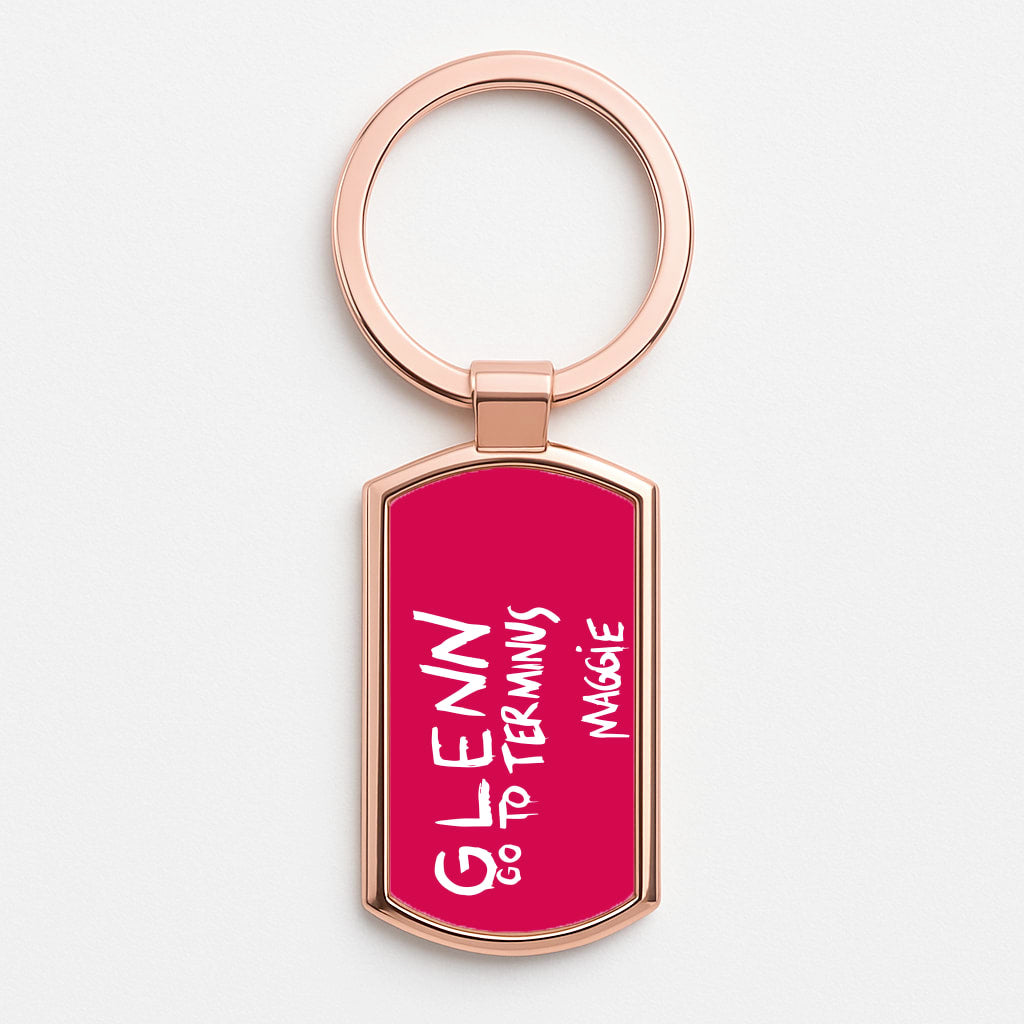 Message For Glenn - TWD Rose Gold Keyring