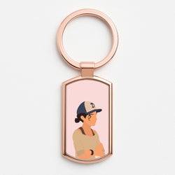 Clementine Faceless - TWD Rose Gold Keyring