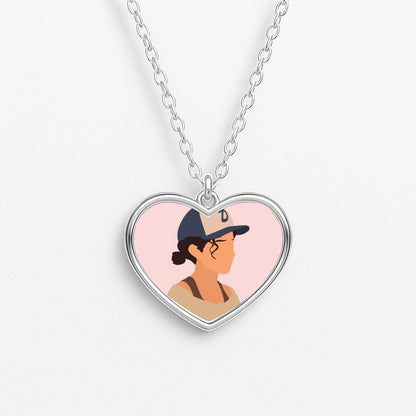 Clementine Faceless - TWD Heart Necklace