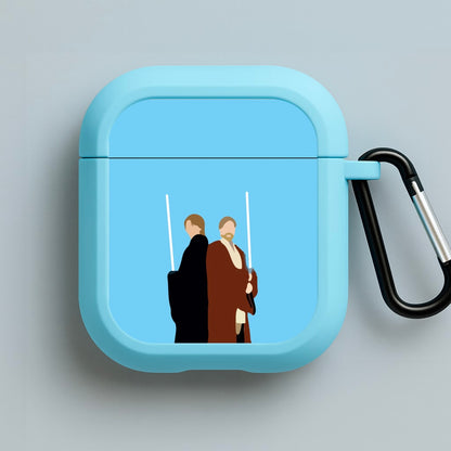 Skywalker and Kenobi Blue AirPods Case