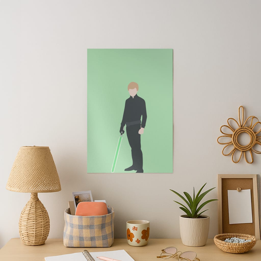 Skywalker Green Lightsaber Art Print