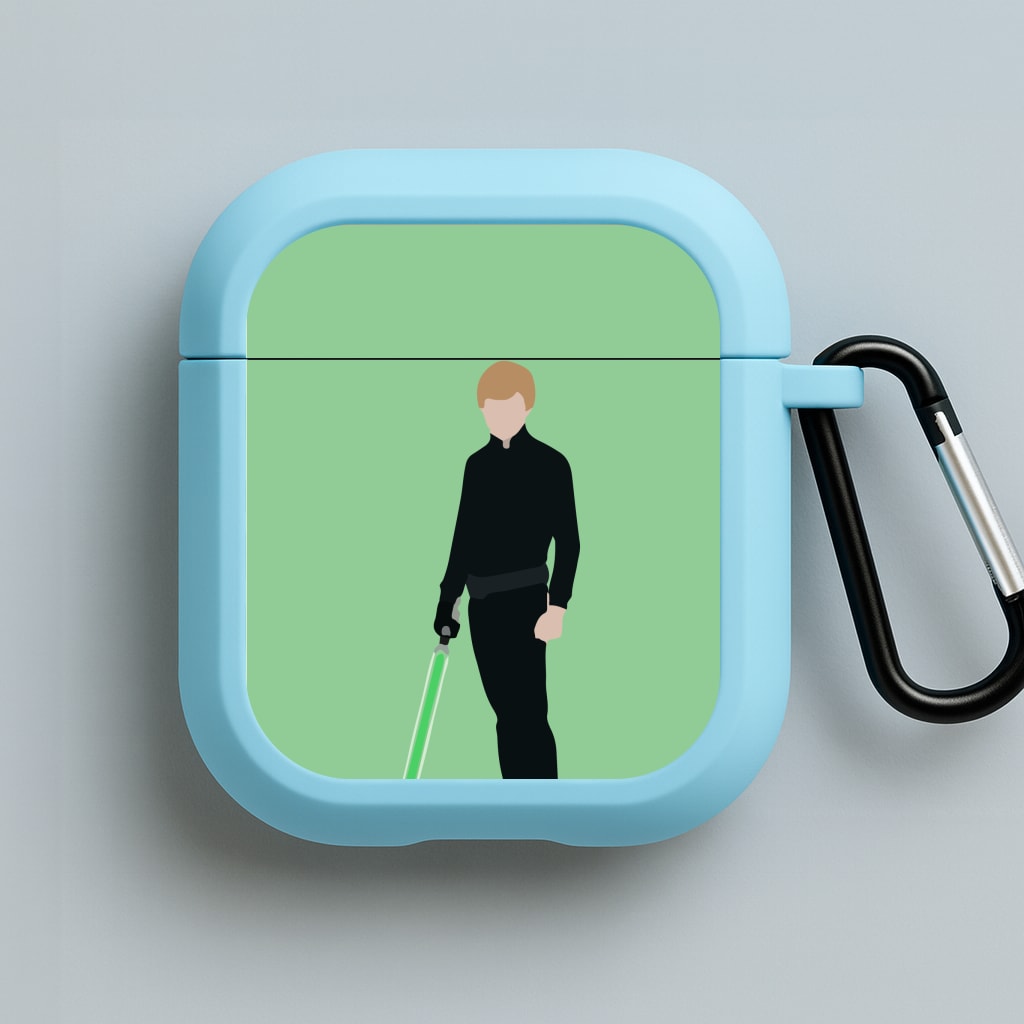 Skywalker Green Lightsaber Blue AirPods Case