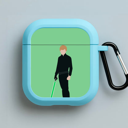 Skywalker Green Lightsaber Blue AirPods Case