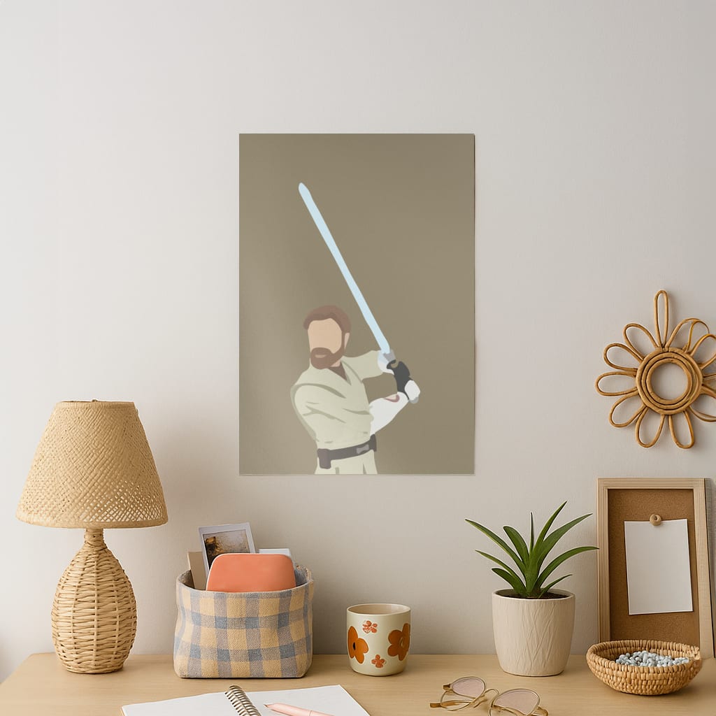 Kenobi Faceless Art Print