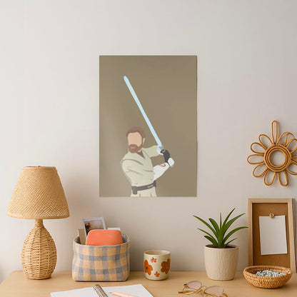Kenobi Faceless Art Print