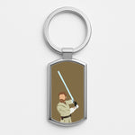 Kenobi Faceless Silver Keyring