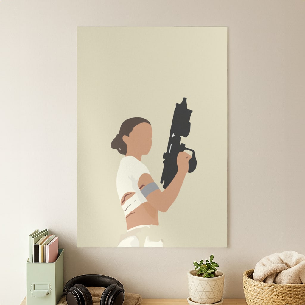 Leia With Gun Poster