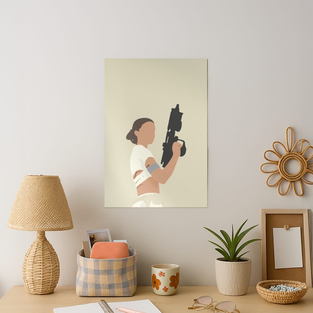 Leia With Gun Art Print