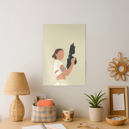 Leia With Gun Art Print