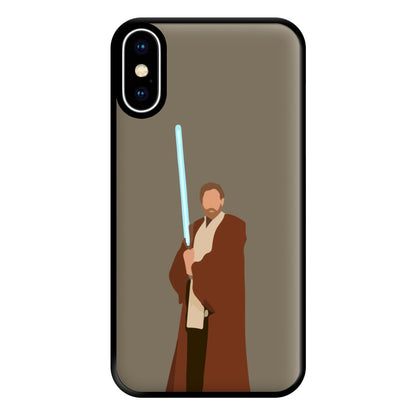 Kenobi Blue Lightsaber Phone Case for iPhone XS Max