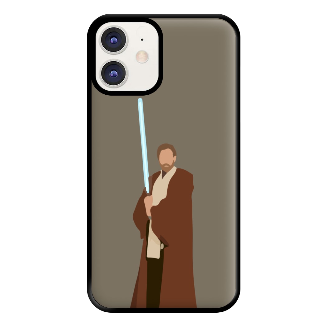 Kenobi Blue Lightsaber Phone Case for iPhone 12 / 12 Pro