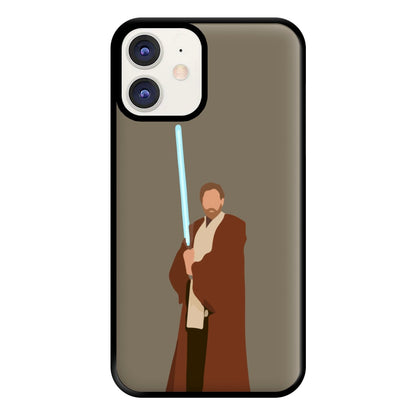 Kenobi Blue Lightsaber Phone Case for iPhone 12 / 12 Pro