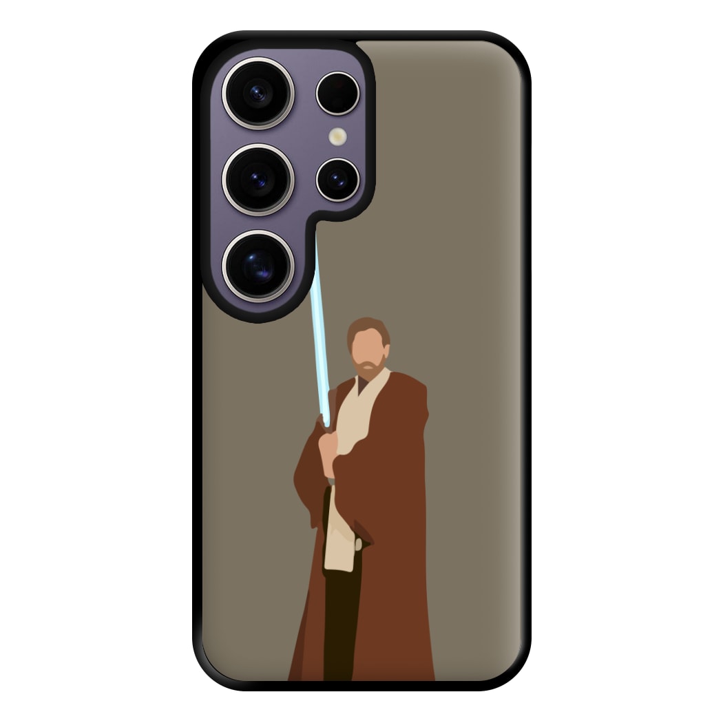 Kenobi Blue Lightsaber Phone Case for Galaxy S25 Ultra