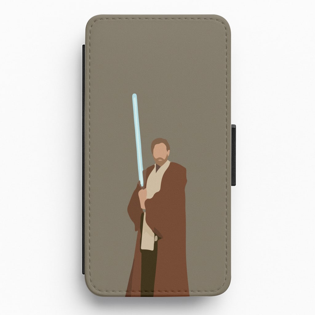 Kenobi Blue Lightsaber Flip / Wallet Phone Case