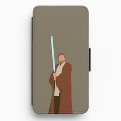 Kenobi Blue Lightsaber Flip / Wallet Phone Case