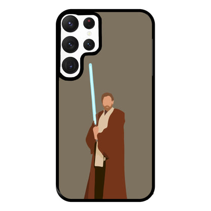 Kenobi Blue Lightsaber Phone Case for Galaxy S22 Ultra