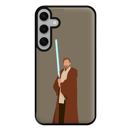 Kenobi Blue Lightsaber Phone Case for Galaxy S24FE