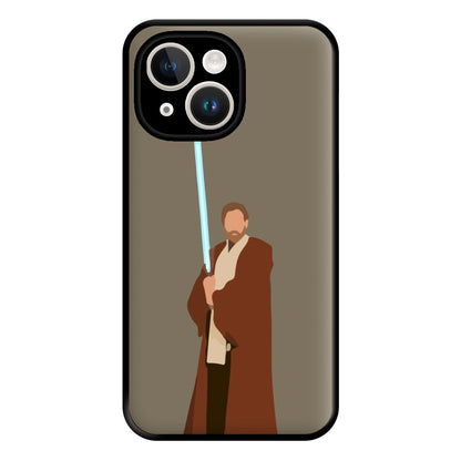 Kenobi Blue Lightsaber Phone Case for iPhone 14 Plus