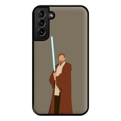 Kenobi Blue Lightsaber Phone Case for Galaxy S21 Plus