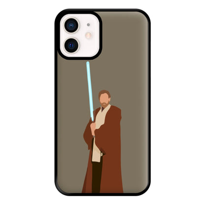 Kenobi Blue Lightsaber Phone Case for iPhone 13 Mini