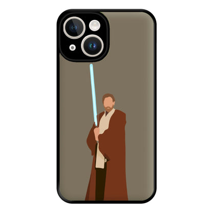 Kenobi Blue Lightsaber Phone Case for iPhone 14