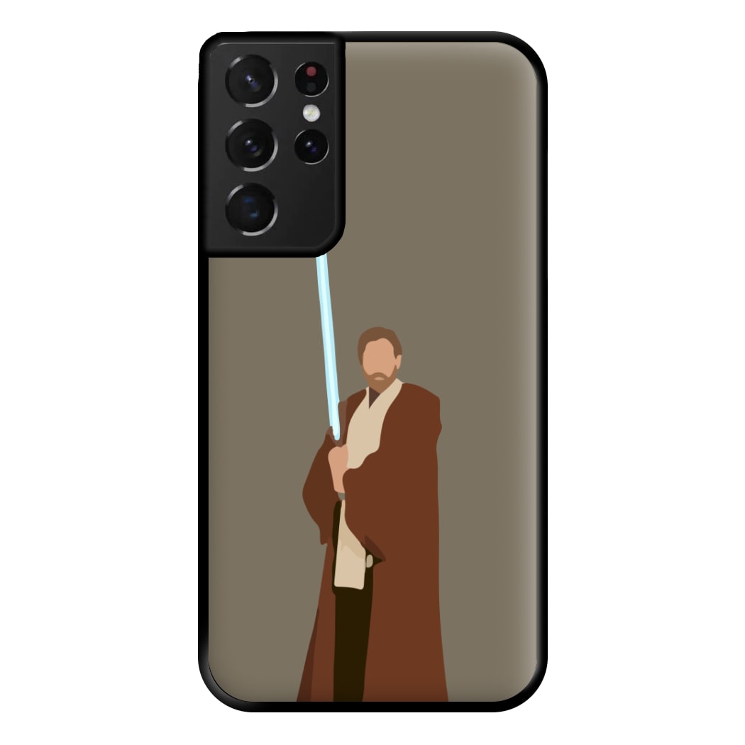 Kenobi Blue Lightsaber Phone Case for Galaxy S21 Ultra