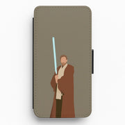 Kenobi Blue Lightsaber Flip / Wallet Phone Case 1