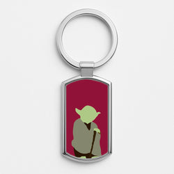 Yoda Faceless Silver Keyring