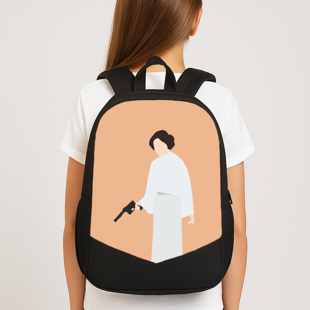 Leia Faceless With Gun Large School Bag