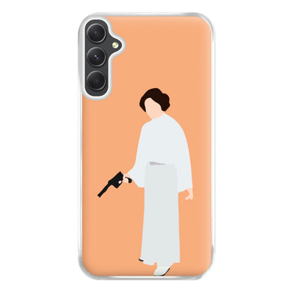 Leia Faceless With Gun Phone Case for Galaxy A34