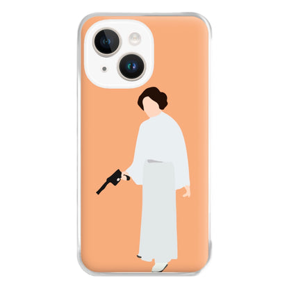 Leia Faceless With Gun Phone Case for iPhone 14 Plus