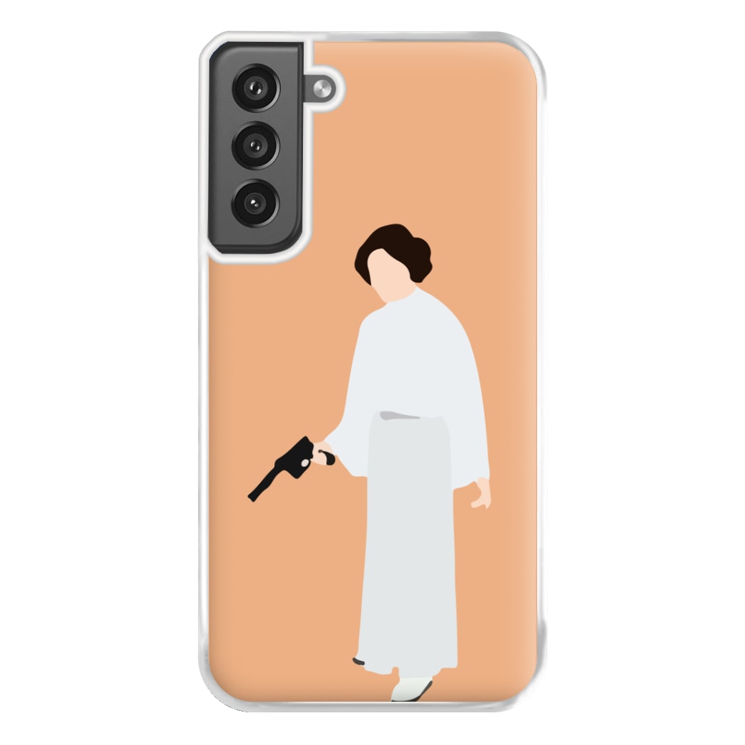 Leia Faceless With Gun Phone Case for Galaxy S21FE