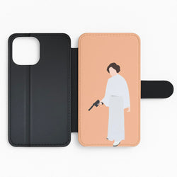 Leia Faceless With Gun Flip Phone Case