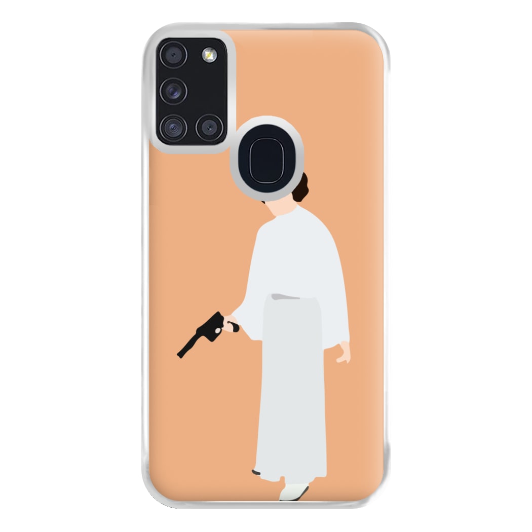 Leia Faceless With Gun Phone Case for Galaxy A21s