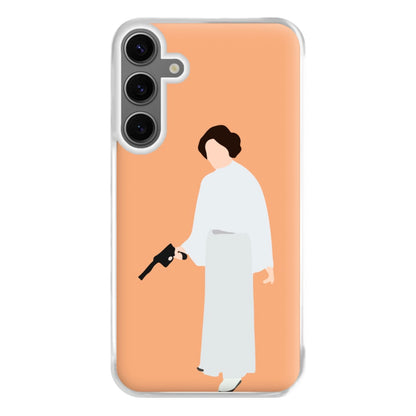 Leia Faceless With Gun Phone Case for Galaxy S24FE