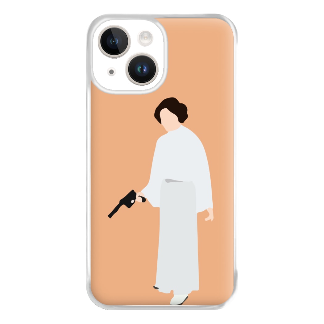 Leia Faceless With Gun Phone Case for iPhone 14