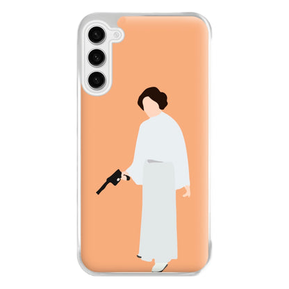 Leia Faceless With Gun Phone Case for Galaxy S23FE