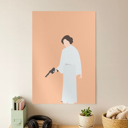 Leia Faceless With Gun Poster