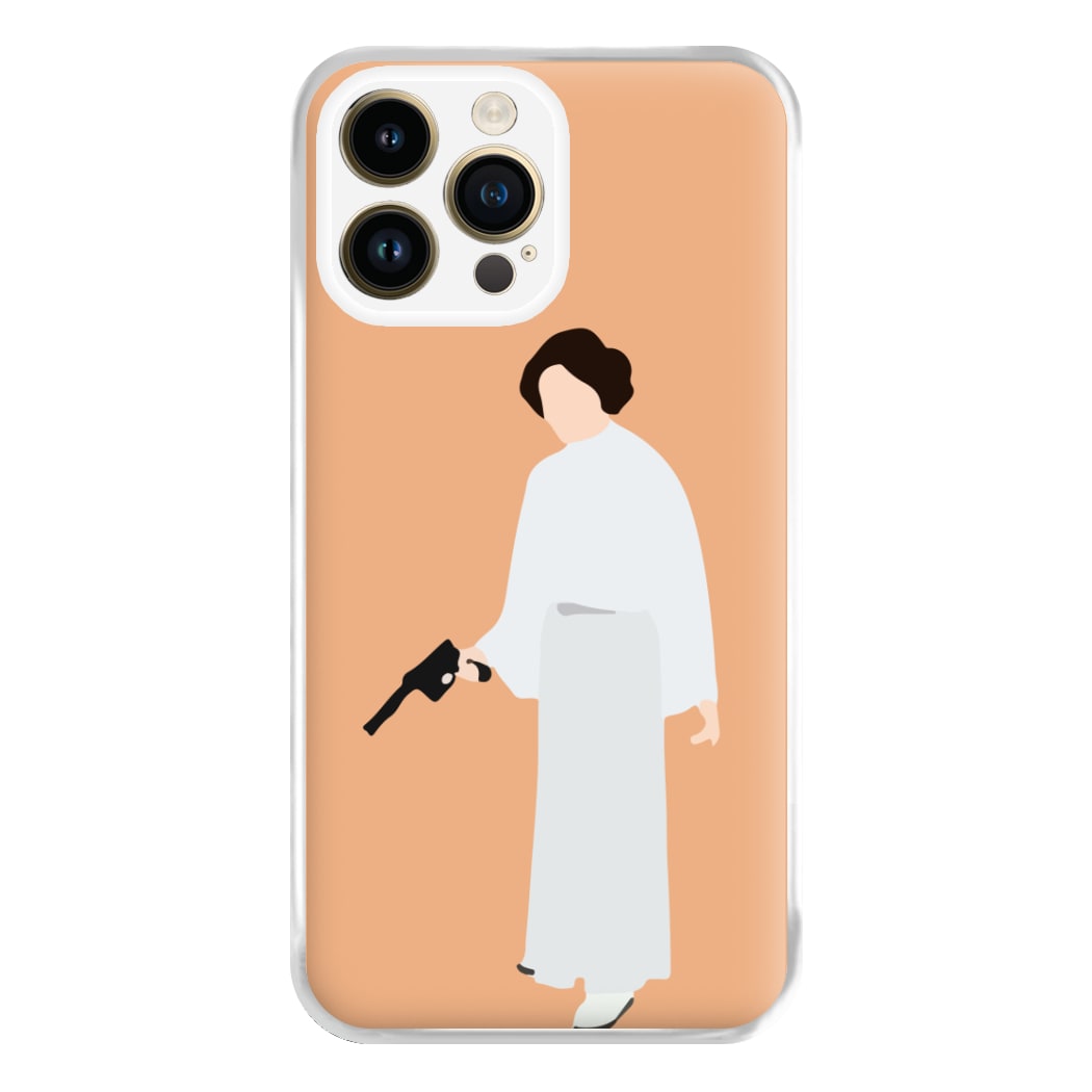 Leia Faceless With Gun Phone Case for iPhone 14 Pro Max